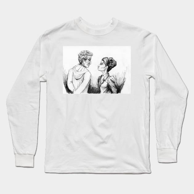 Missy and the Doctor - Alien Illustration Long Sleeve T-Shirt by xandra-homes